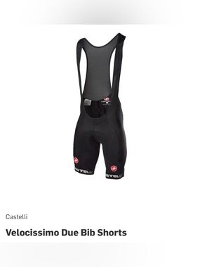Castelli Velocissimo due cycle bib size medium padded